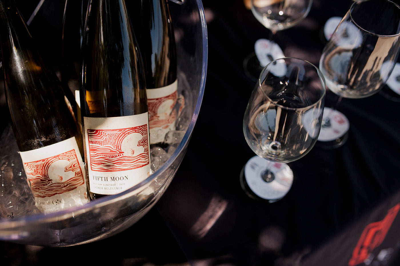 White wine in an ice bucket