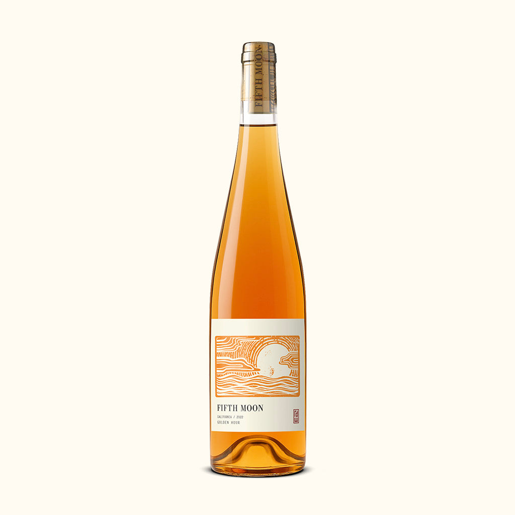 a bottle of fifth moon orange wine