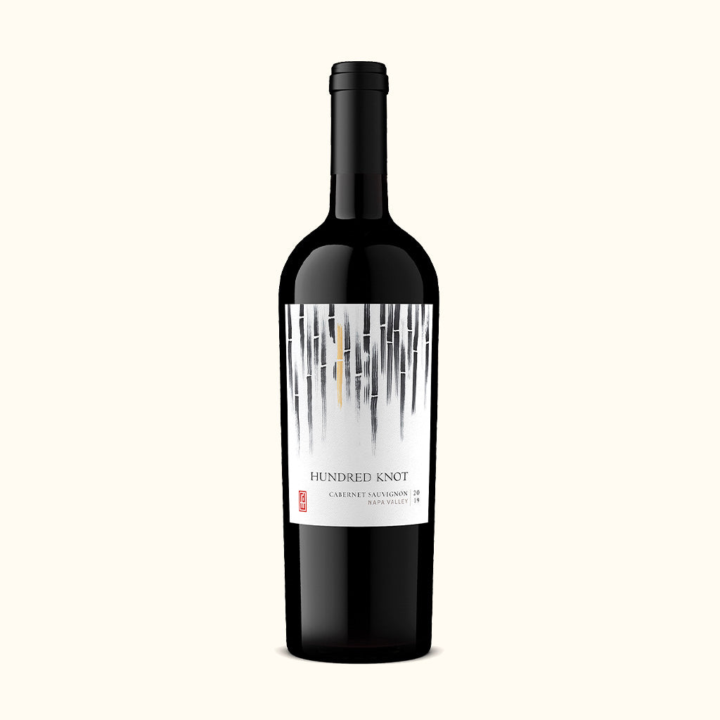 A bottle of Hundred Knot Cabernet Sauvignon red napa wine