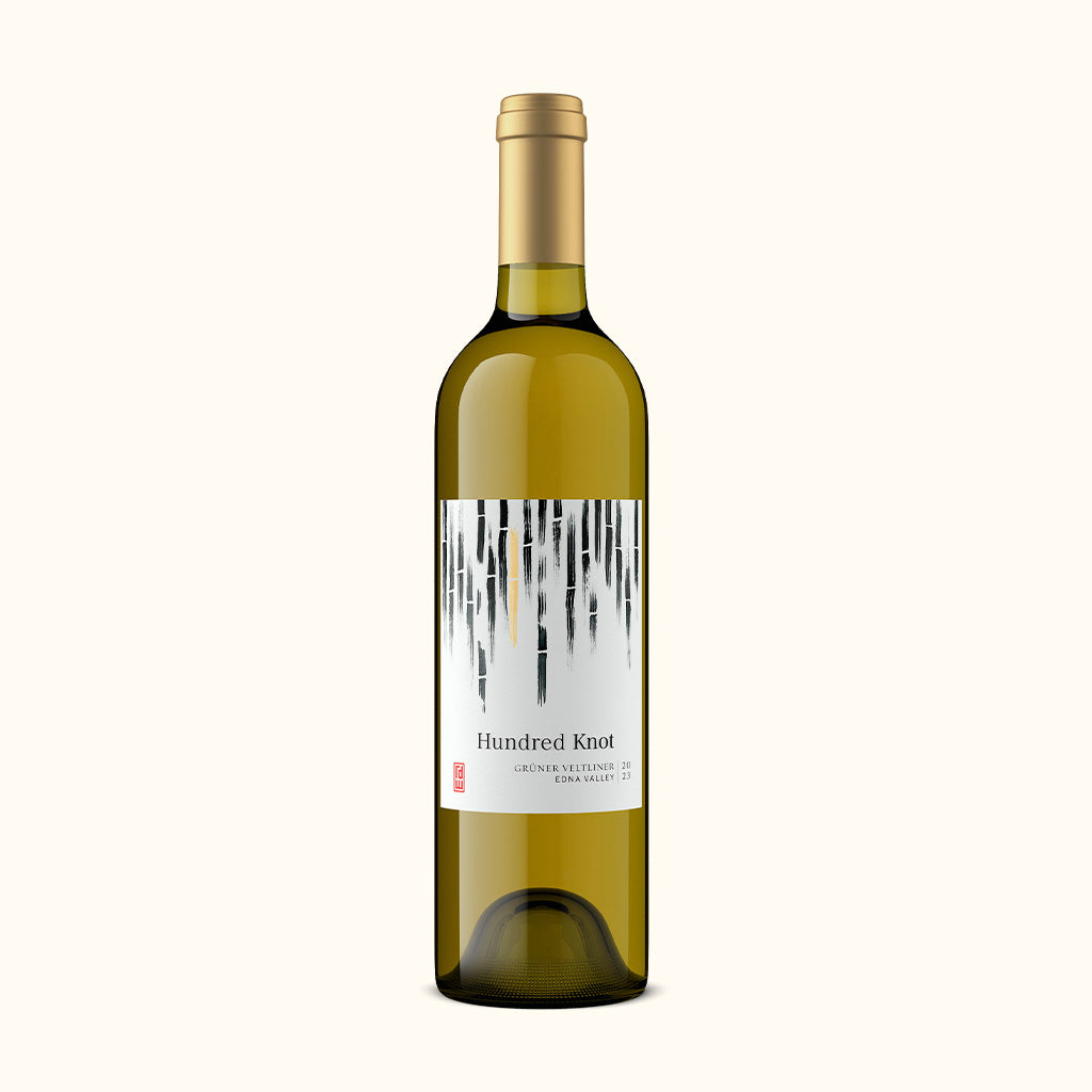 a bottle of hundred knot gruner veltliner from edna valley