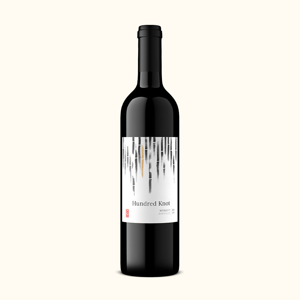  a bottle of hundred knot merlot from california