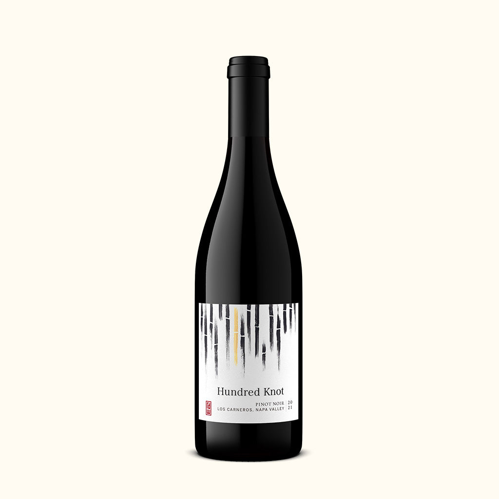 a bottle of hundred knot pinot noir from california