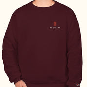 maroon RD logo crew neck sweatshirt