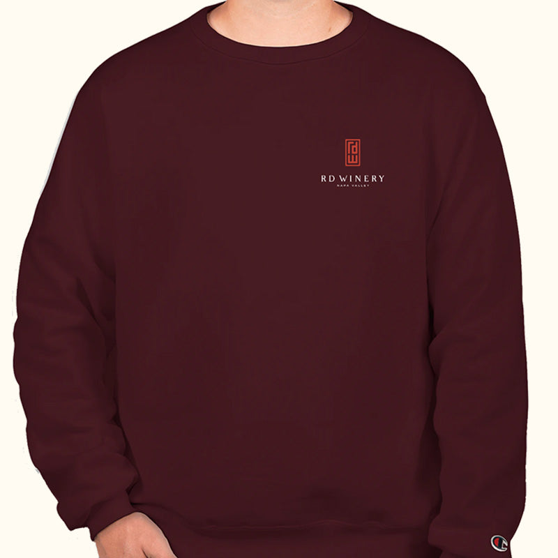 maroon RD logo crew neck sweatshirt
