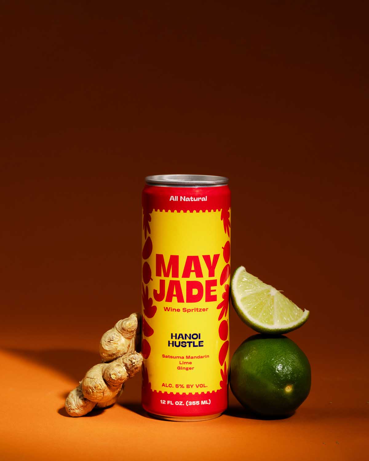 May Jade Hanoi Hustle wine spritzer — satsuma mandarin, lime, ginger