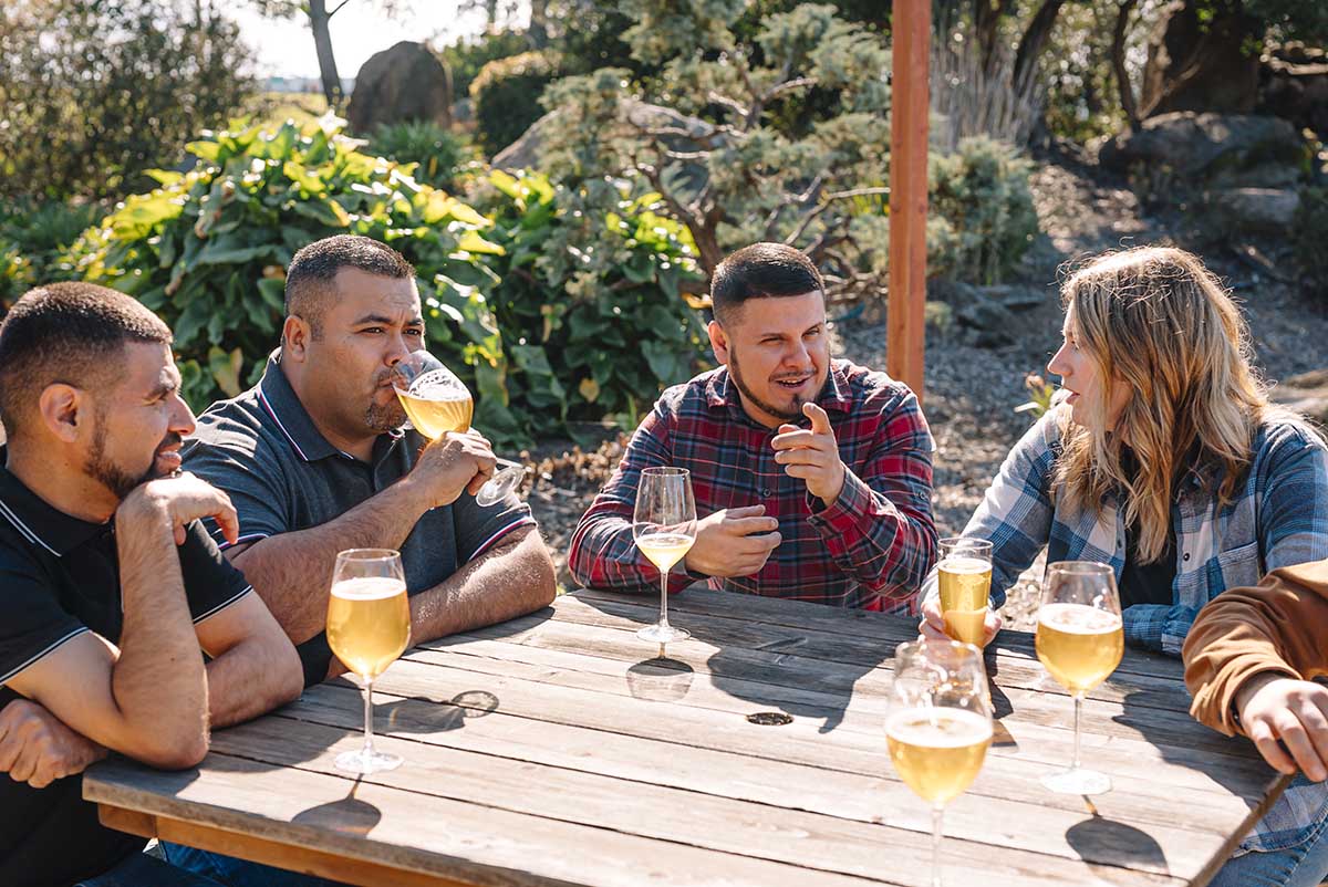 napa valley winery winemakers outside