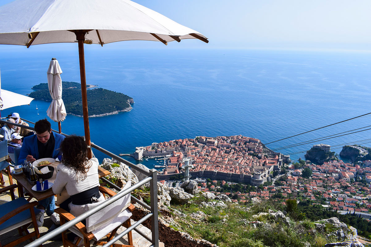 Picturesque view from Mediterranean restaurant