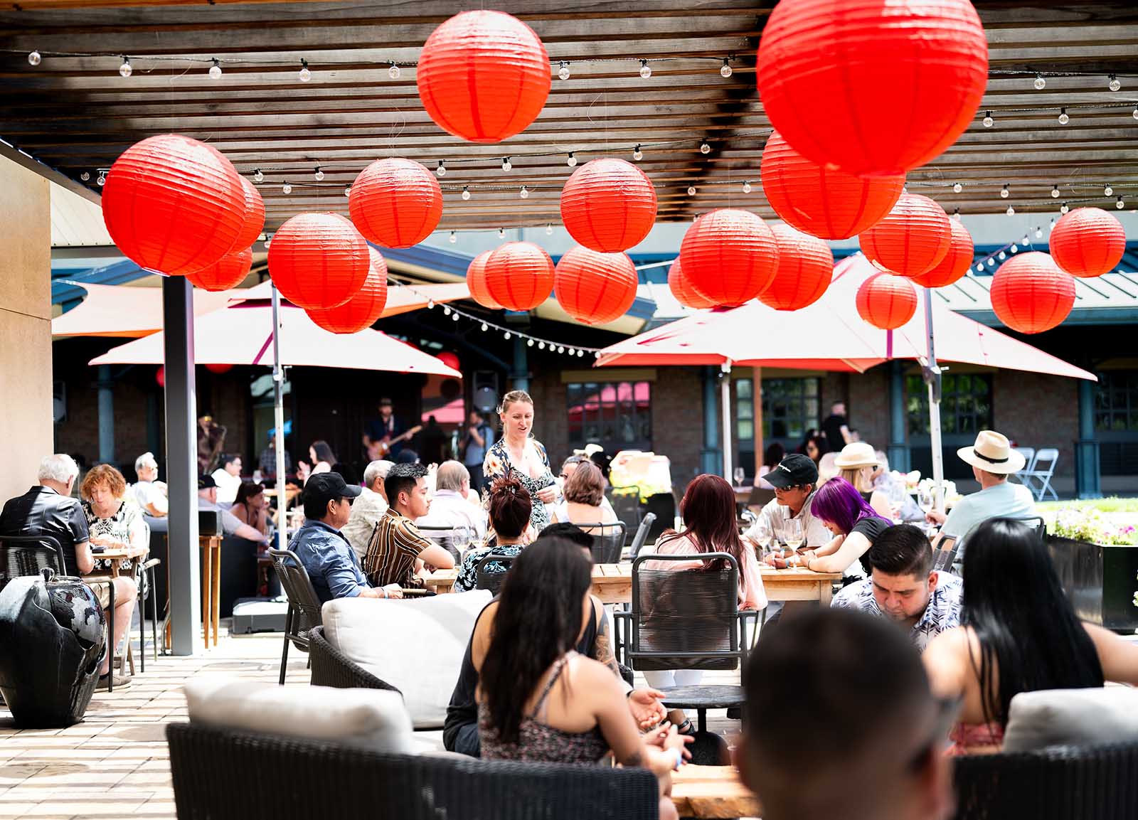 outdoor tasting area