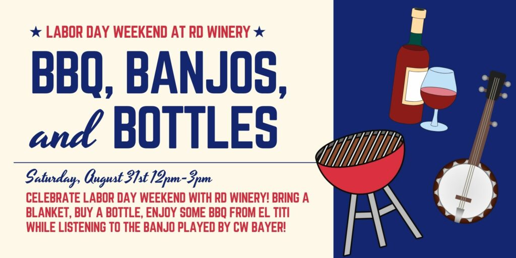 event graphic for bbq banjos and bottles