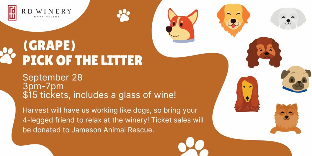 Grape pick of the litter event graphic