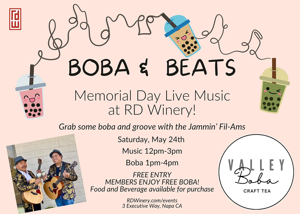 Boba & Beats event graphic 5/24/2025